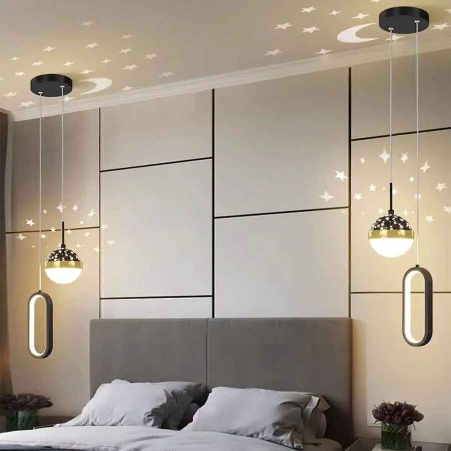Závěsný LED lustr GILONA 42W, studené/teplé/neutrální světlo, černý