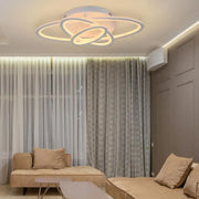 LED CHANDIER s gentianským dálkovým ovládáním, 75W, 3 elipsy, chladné/horké/neutrální světlo, nestabilní, bílé