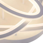 LED CHANDIER s gentianským dálkovým ovládáním, 75W, 3 elipsy, chladné/horké/neutrální světlo, nestabilní, bílé