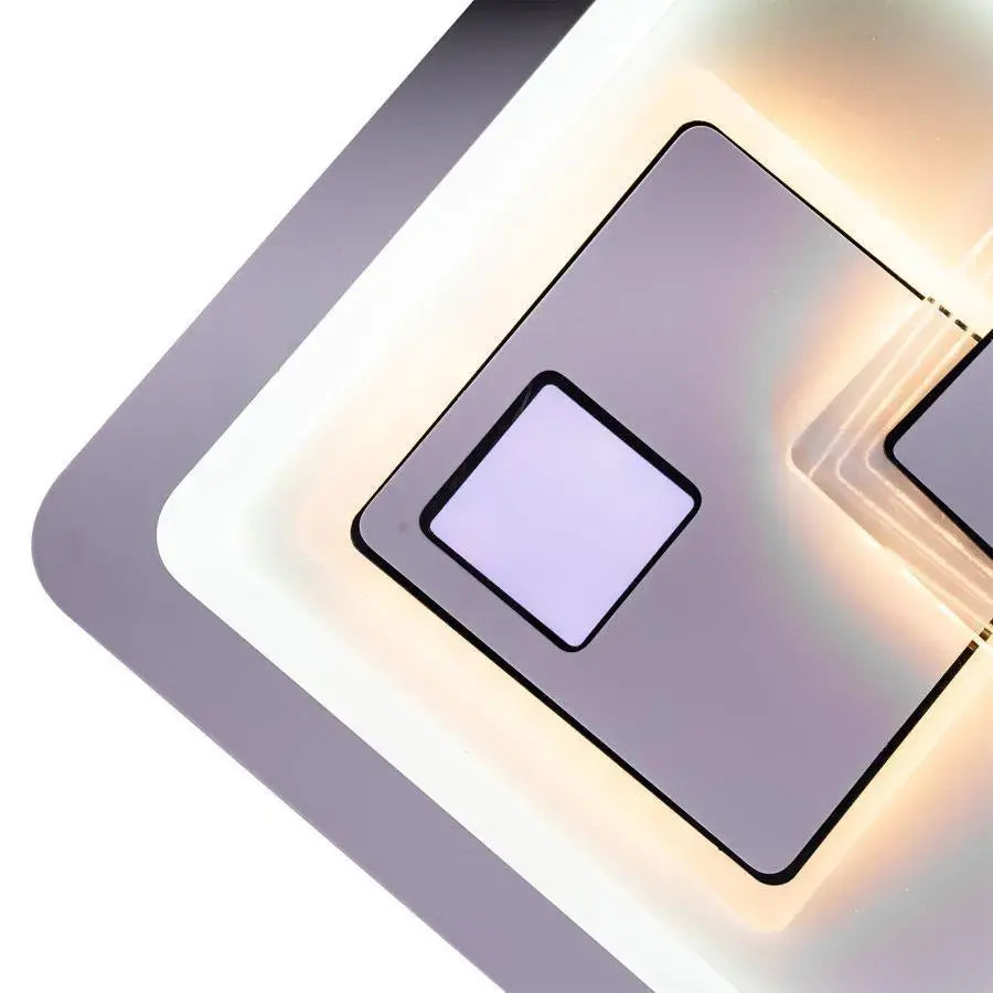 LED lustr KEREN 24W, Průměr 26cm, Čtvercový, Studené/Teplé/Neutrální světlo, Bílý