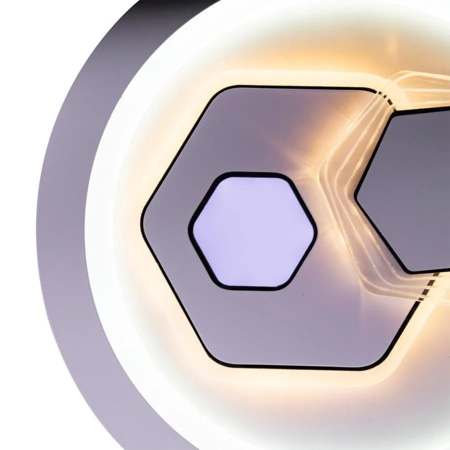 LED lustr KATHLEEN RGB 16W, Teplé/Neutrální světlo, Bílý