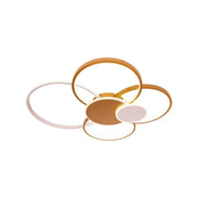 LED lustr s dálkovým ovládáním KILLIAN 74W, 6 kruhů, studené/teplé/neutrální světlo, stmívatelné, bílé zlato