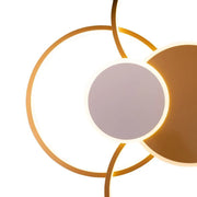 LED lustr s dálkovým ovládáním KILLIAN 74W, 6 kruhů, studené/teplé/neutrální světlo, stmívatelné, bílé zlato