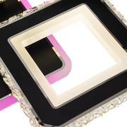 LED CHANDIER s dálkovým ovládáním Leila, 79W, 4 čtverce, studené/horké/neutrální světlo, nestabilní, černé