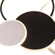 LED lustr s dálkovým ovládáním KILLIAN 80W, 4 kruhy, studené/teplé/neutrální světlo, stmívatelné, černá bílá