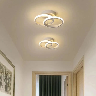 LED lustr VERTEX CIRCULA 22W, 2 kruhy, kovové rámy, studené/teplé/neutrální světlo, bílá