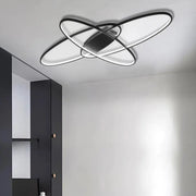 LED lustr s dálkovým ovládáním ORBITA 83W, 3 Elements, Ovál, Studené/Teplé/Neutrální světlo, Stmívatelné, Černá