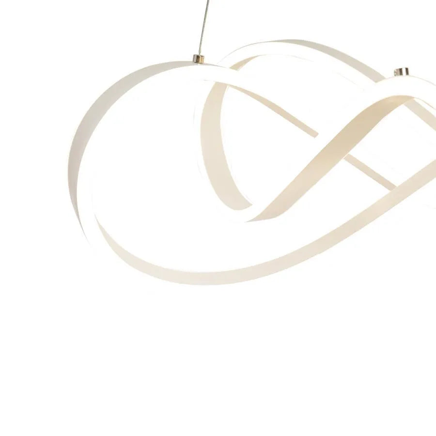 Závěsný LED lustr s dálkovým ovládáním INFINITY HALO 138W, studené/teplé/neutrální světlo, stmívatelný, bílý, výškově nastavitelný