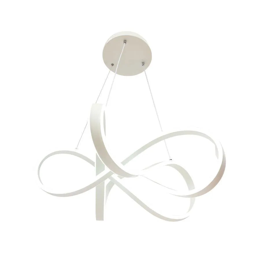 Závěsný LED lustr s dálkovým ovládáním INFINITY HALO 138W, studené/teplé/neutrální světlo, stmívatelný, bílý, výškově nastavitelný