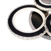 LED LED nova rovon s krystaly, 4 světelné zdroje, RGB, s dálkovým ovládáním, 68W, černou a skvrnou
