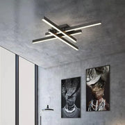 LED lustr s dálkovým ovládáním MORA 80W, 4 Elements, Lineární, Studené/Teplé/Neutrální světlo, Stmívatelné, Černá