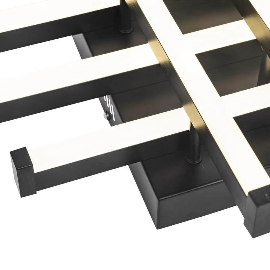 LED lustr s dálkovým ovládáním MORA 120W, 6 prvků, Lineární, Studené/Teplé/Neutrální světlo, Stmívatelné, Černá