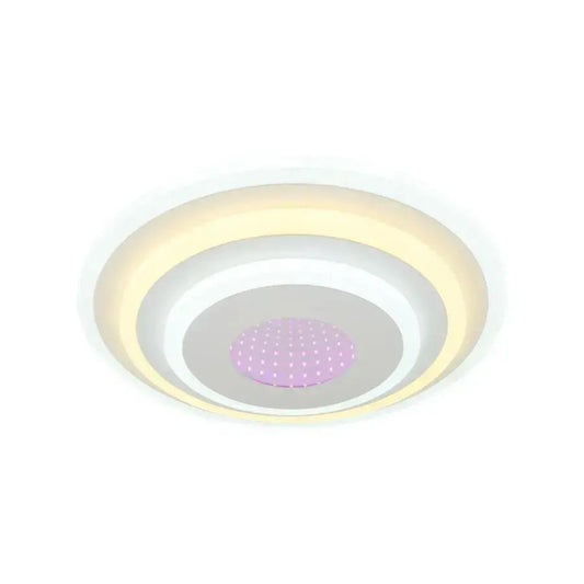 LED lustr NIVARA 3D 20W, Průměr 30cm, Studené/Teplé/Neutrální světlo, Bílá