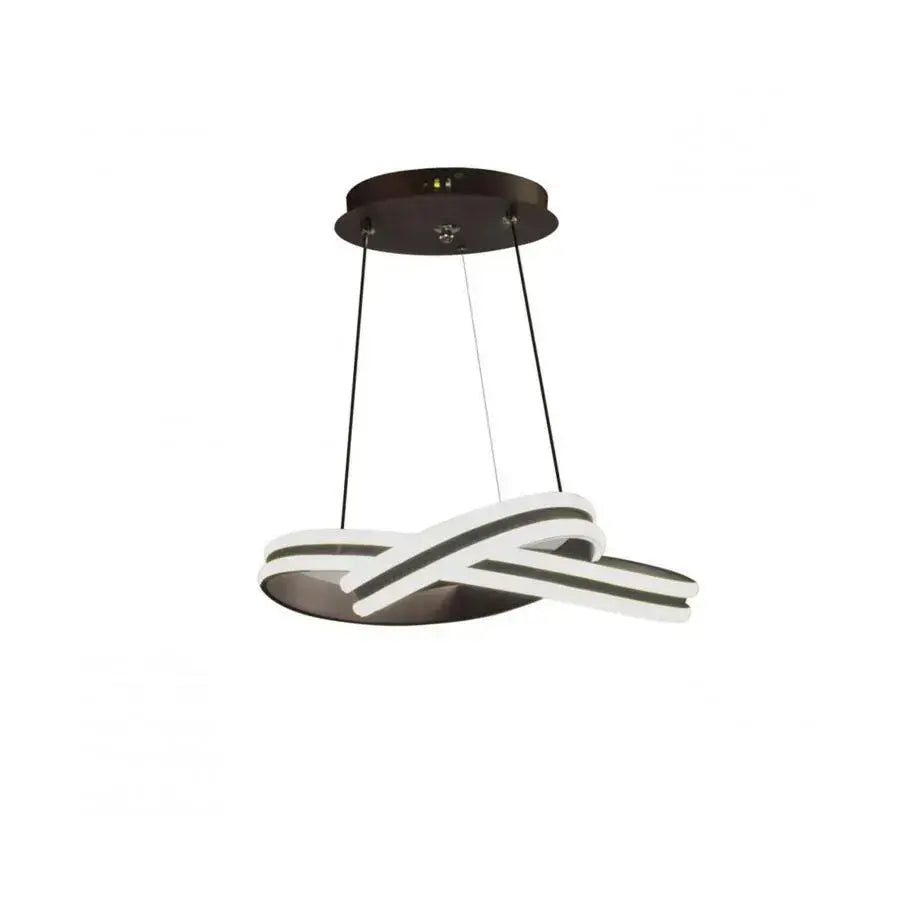 Závěsný LED lustr s dálkovým ovládáním INFINITY LOOP 92W, studené/teplé/neutrální světlo, stmívatelný, černý, výškově nastavitelný