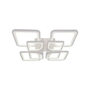 LED lustr s dálkovým ovládáním ZOE 135W, 8 čtverců, Studené/Teplé/Neutrální světlo, Stmívatelné, Bílá