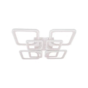 LED lustr s dálkovým ovládáním ZOE 135W, 8 čtverců, Studené/Teplé/Neutrální světlo, Stmívatelné, Bílá