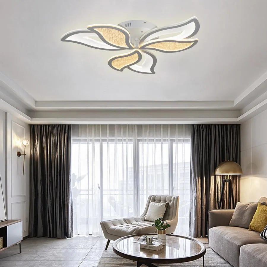 LED lustr s dálkovým ovládáním KYLEN 144W, 6 prvků, studené/teplé/neutrální světlo, stmívatelné, bílá