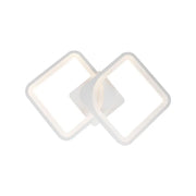 LED lustr s dálkovým ovládáním ZOE 69W, 2 čtverce, studené/teplé/neutrální světlo, stmívatelné, bílá