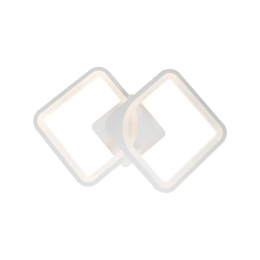 LED lustr s dálkovým ovládáním ZOE 69W, 2 čtverce, studené/teplé/neutrální světlo, stmívatelné, bílá