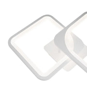 LED lustr s dálkovým ovládáním ZOE 69W, 2 čtverce, studené/teplé/neutrální světlo, stmívatelné, bílá