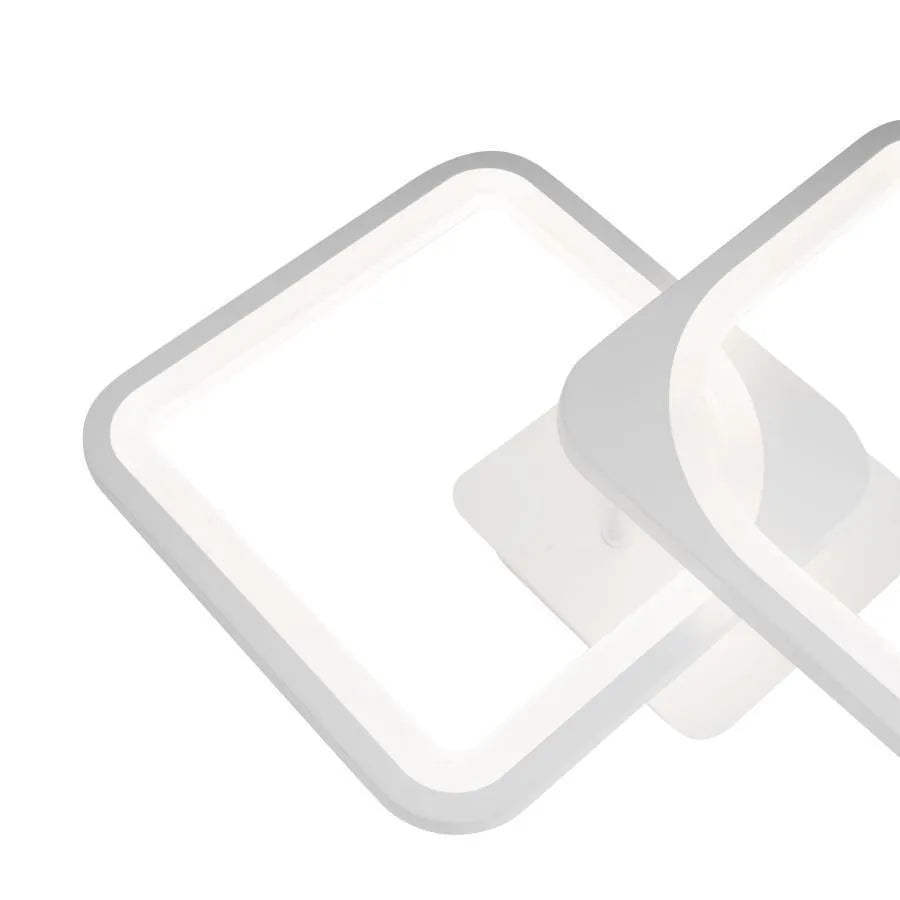 LED lustr s dálkovým ovládáním ZOE 69W, 2 čtverce, studené/teplé/neutrální světlo, stmívatelné, bílá