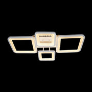 LED CHANDIER s dálkovým ovládáním, Ella, 4 čtverce, 88W, studené/horké/neutrální světlo, nestabilní, bílé