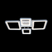 LED CHANDIER s dálkovým ovládáním, Ella, 4 čtverce, 88W, studené/horké/neutrální světlo, nestabilní, bílé
