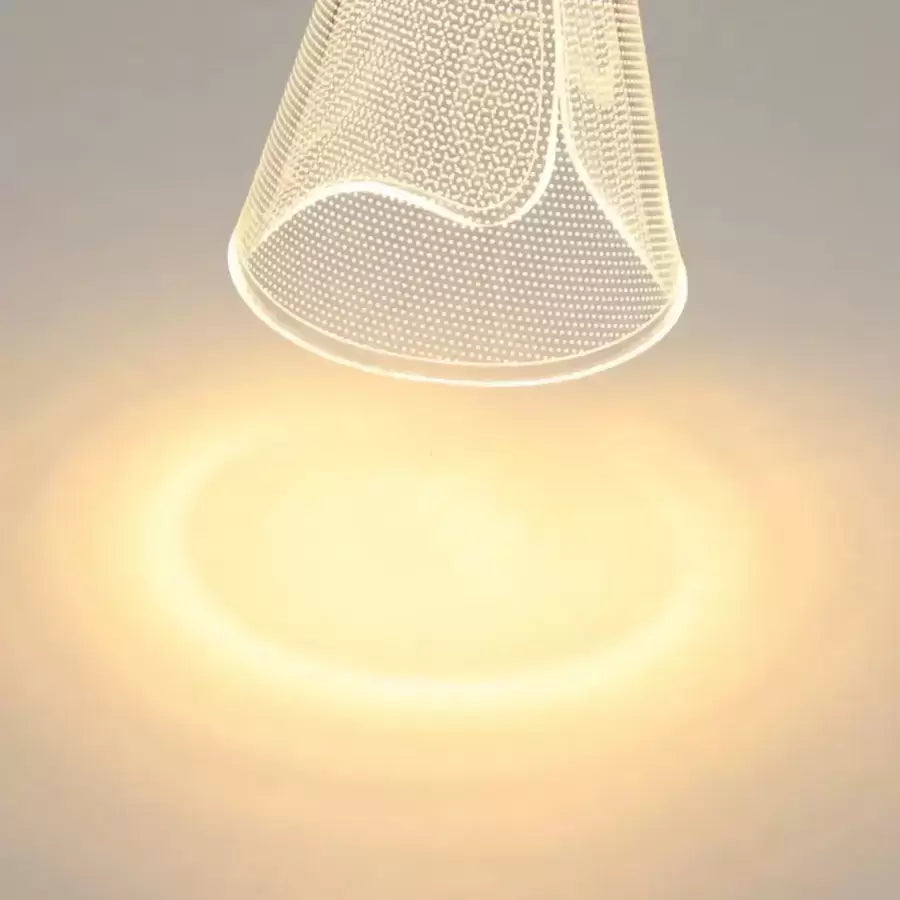 Závěsný LED lustr s dálkovým ovládáním JEROME 38W, 6 elementů, studené/teplé/neutrální světlo, stmívatelný, zlatý, výškově nastavitelný