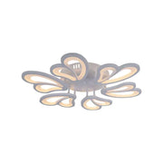 LED lustr s dálkovým ovládáním BLOSSOM 78W, 6 okvětních lístků, Průměr 60cm, Studené/Teplé/Neutrální světlo, Stmívatelné, Bílá