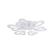 LED lustr s dálkovým ovládáním BLOSSOM 78W, 6 okvětních lístků, Průměr 60cm, Studené/Teplé/Neutrální světlo, Stmívatelné, Bílá