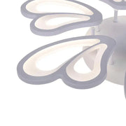 LED lustr s dálkovým ovládáním BLOSSOM 78W, 6 okvětních lístků, Průměr 60cm, Studené/Teplé/Neutrální světlo, Stmívatelné, Bílá