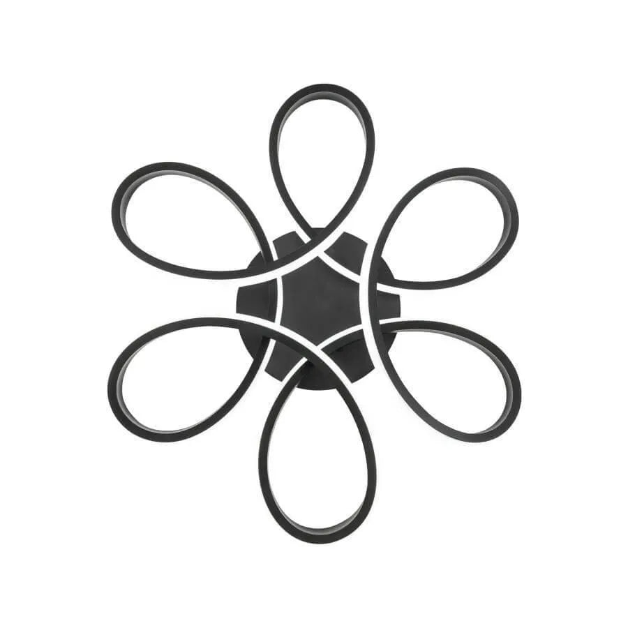 LED lustr s dálkovým ovládáním HELIX 108W, Studené/Teplé/Neutrální světlo, Stmívatelné, Černá