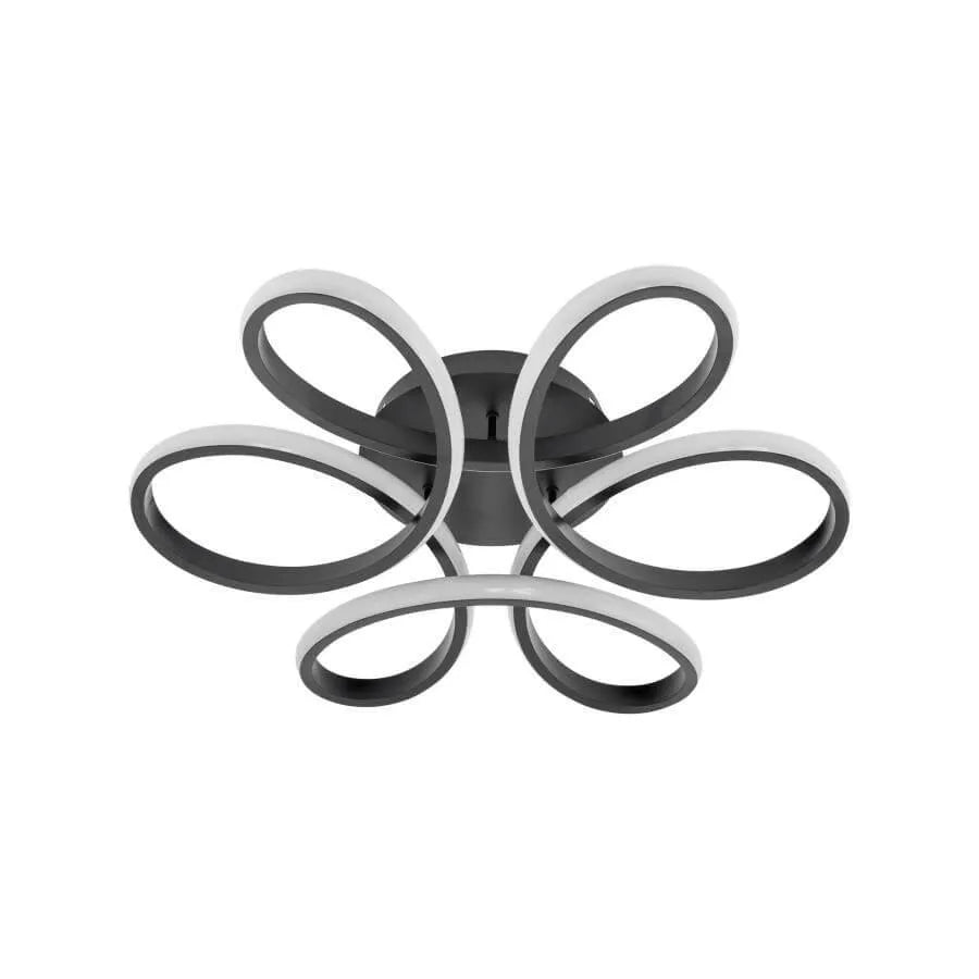 LED lustr s dálkovým ovládáním HELIX 108W, Studené/Teplé/Neutrální světlo, Stmívatelné, Černá