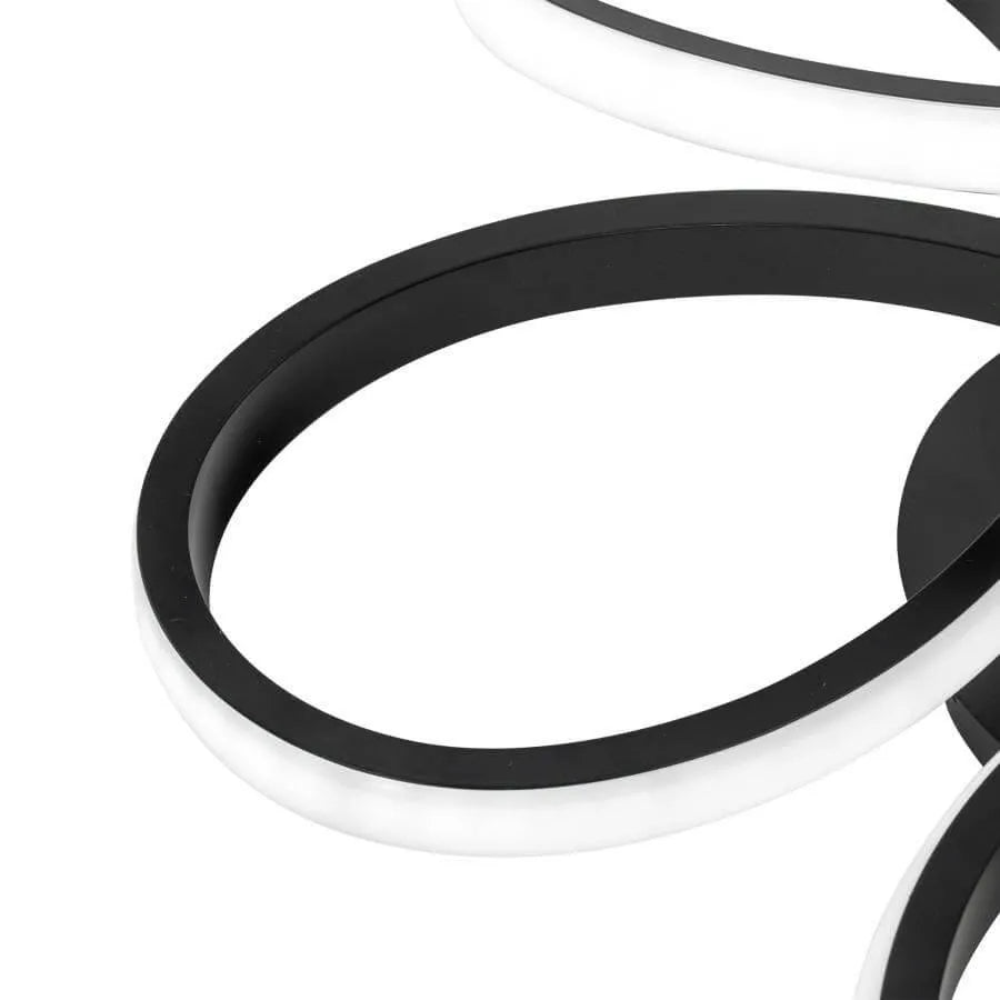 LED lustr s dálkovým ovládáním HELIX 108W, Studené/Teplé/Neutrální světlo, Stmívatelné, Černá