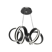 LED chtíč zavěšená s nekonečným dálkovým ovládáním, 180W, nastavitelná výška, studená/horká/neutrální světlo, nestabilní, černá