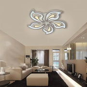 LED CHANDIER se slavným dálkovým ovládáním, 150W, 5 okvětních lístků, studené/horké/neutrální světlo, nestabilní, bílé