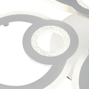 LED lustr s dálkovým ovládáním KADE 72W, 4 kruhy, Studené/Teplé/Neutrální světlo, Stmívatelné, Bílá