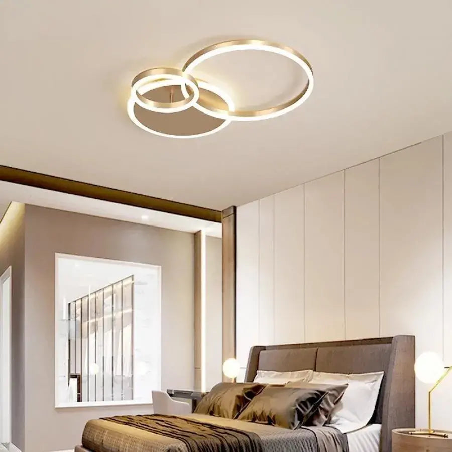LED CHANDIER s dálkovým ovládáním rilia, 100 W, Dimable, White se zlatem