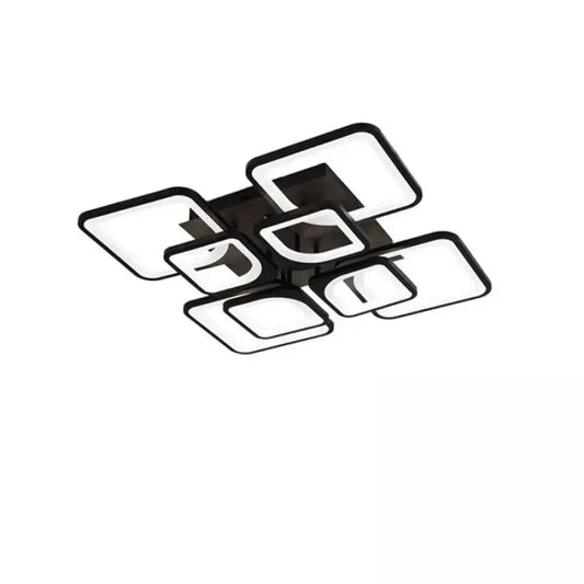 LED lustr s dálkovým ovládáním FELY 192W, 8 čtverců, studené/teplé/neutrální světlo, stmívatelné, bílá