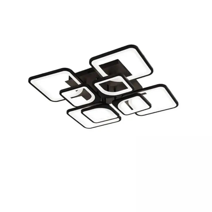 LED lustr s dálkovým ovládáním FELY 192W, 8 čtverců, studené/teplé/neutrální světlo, stmívatelné, bílá