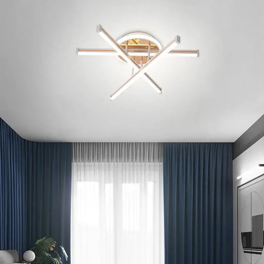 LED lustr s dálkovým ovládáním TAMARA 96W, 3 Elements, Lineární, Studené/Teplé/Neutrální světlo, Stmívatelné, Bílé zlato