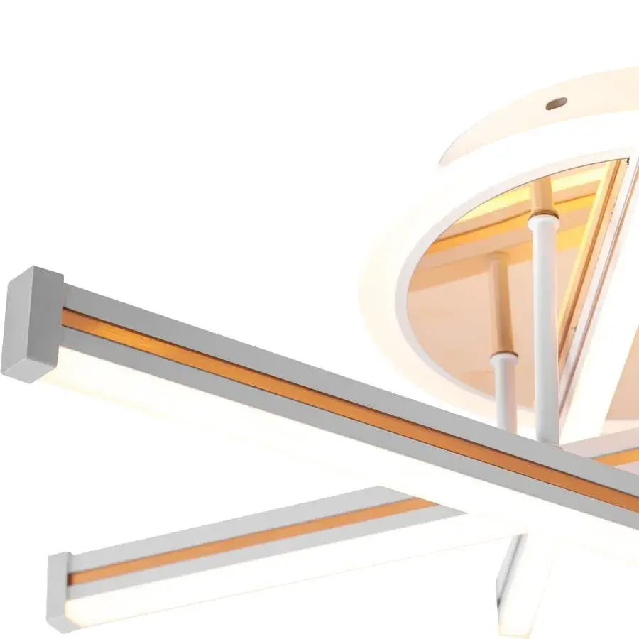 LED lustr s dálkovým ovládáním TAMARA 96W, 3 Elements, Lineární, Studené/Teplé/Neutrální světlo, Stmívatelné, Bílé zlato