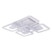 LED lustr s dálkovým ovládáním FELIX 107W, 5 čtverců, studené/teplé/neutrální světlo, stmívatelné, bílá