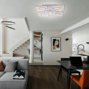 LED lustr s dálkovým ovládáním FELIX 107W, 5 čtverců, studené/teplé/neutrální světlo, stmívatelné, bílá