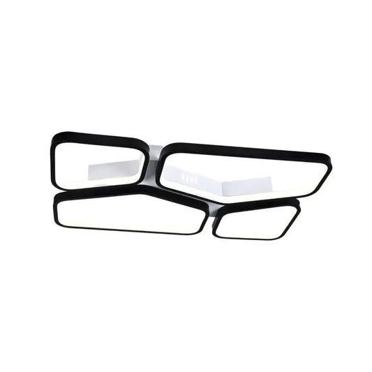 LED lustr s dálkovým ovládáním USAGHI 120W, Studené/Teplé/Neutrální světlo, Stmívatelné, Černá