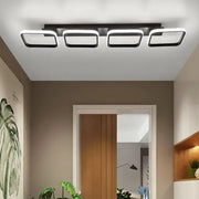LED lustr VERTEX 50W, 4 čtvercové, lineární, studené/teplé/neutrální světlo, černý