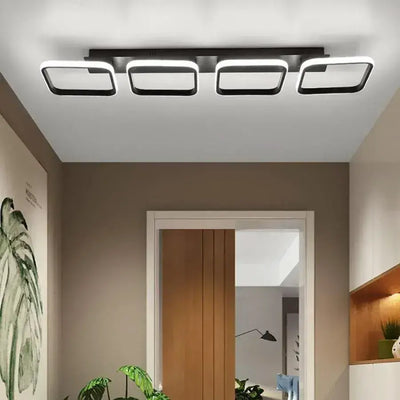 LED lustr VERTEX 50W, 4 čtvercové, lineární, studené/teplé/neutrální světlo, černý