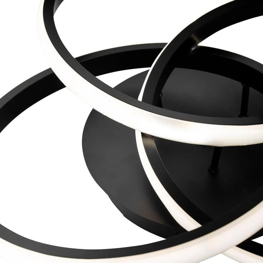 LED lustr s dálkovým ovládáním VECTOR VORTEX 96W, 3 Elements, Studené/Teplé/Neutrální světlo, Stmívatelné, Černá