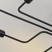 Modernistický lustr Hexa 6, 6x E27, černý, moderní design