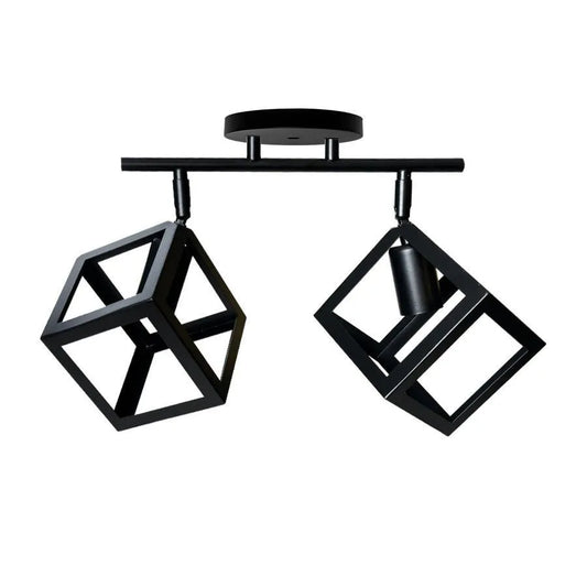 Tvar Lustra Cub, Struktur Duo, 2xe27, černý, kov